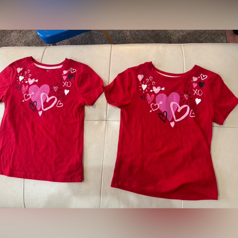 Valentine’s Day Red Heart Kids t-shirt - set of 2 (twins)